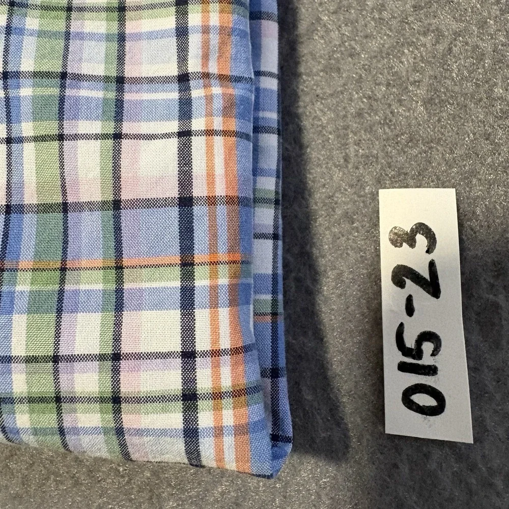 Polo Ralph Lauren Dress Shirt Mens 2XB Blue Green Plaid Button Up Stretch Pony